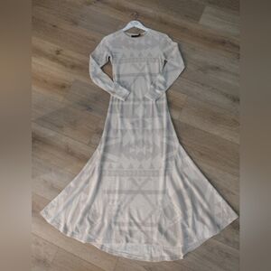 NEW Polo Fair Isle Aztec Print Waffle Knit Maxi Dress Size Medium